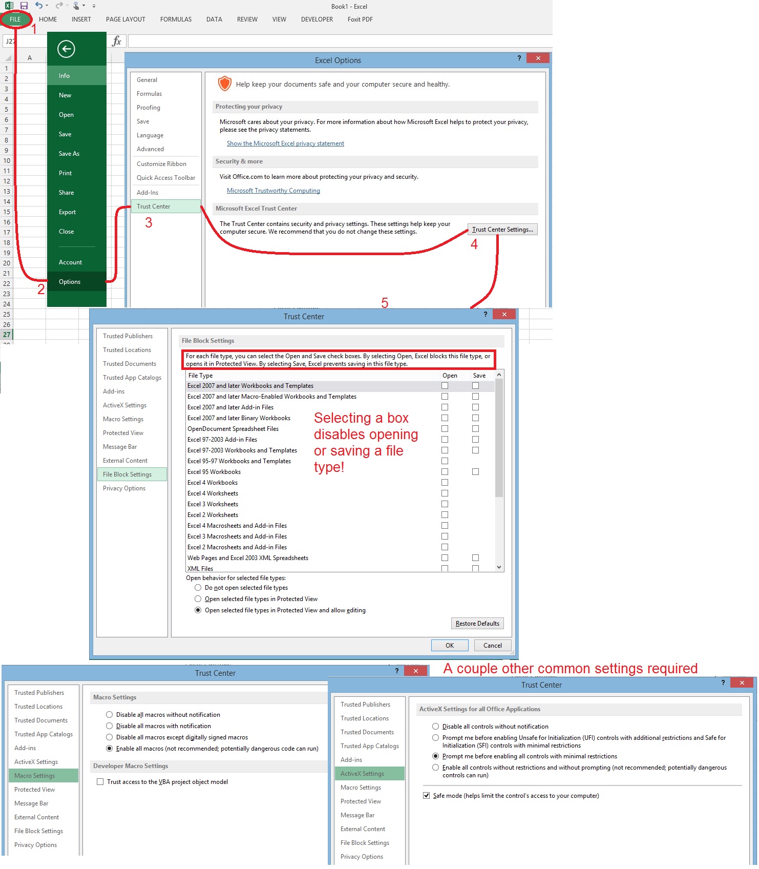 Enabling Macros